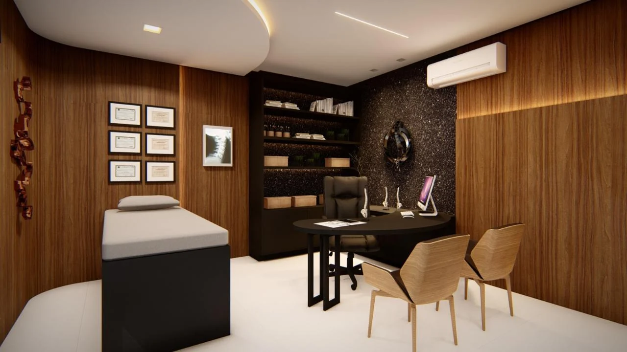 Sala de atendimento da Clínica da Coluna